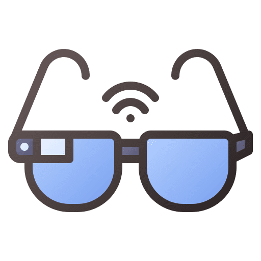 Smart glasses networking iot innovation icon