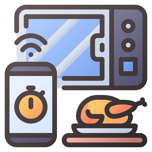 Microwave iot timer smart icon