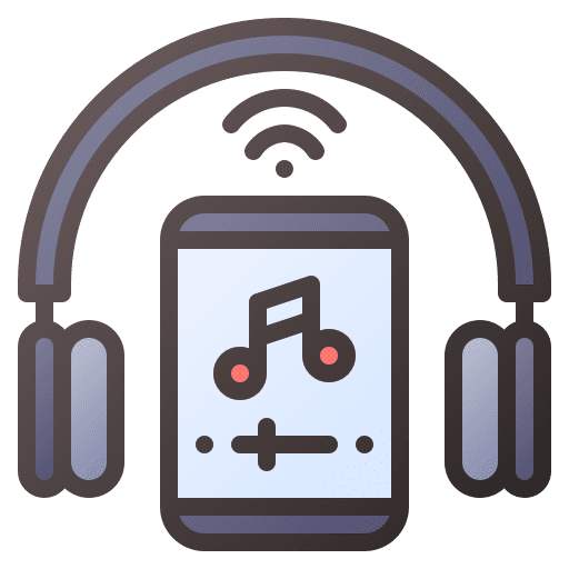 Music headphone online internet of things icon