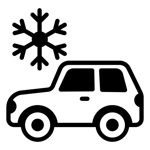 Air conditioner air flow transportation car icon