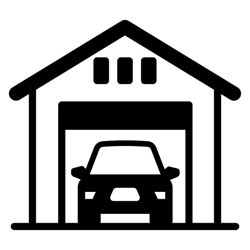 Garage transport parking car icon