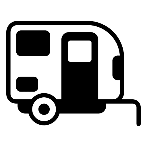 Caravan transportation nomad lifestyle icon