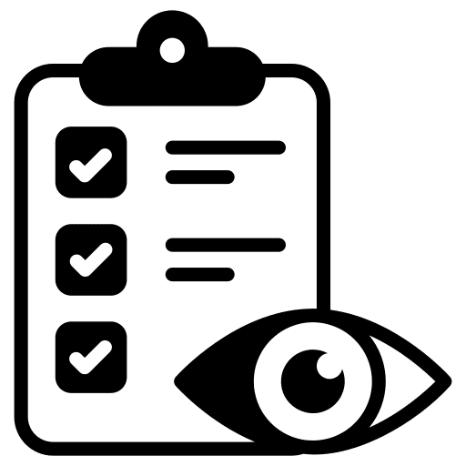 Quality control protocol control checklist icon