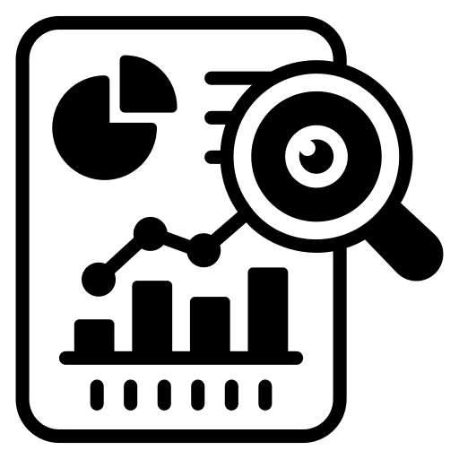 Benchmark journal distribution stock market icon