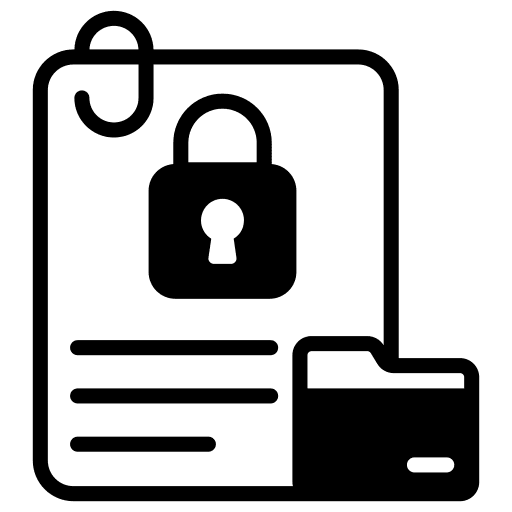 Confidential folder confidential folder privacy padlock icon
