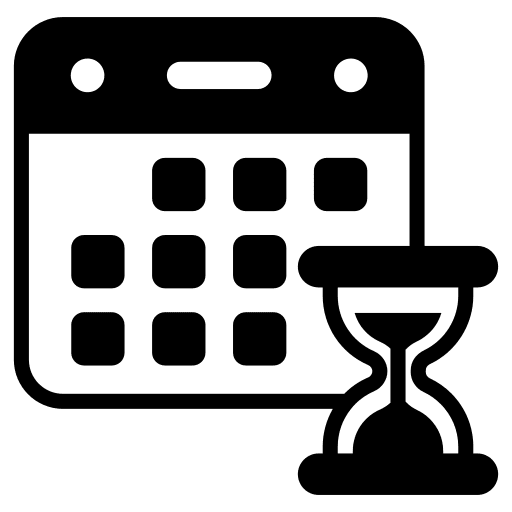 Deadline follow up date clock icon