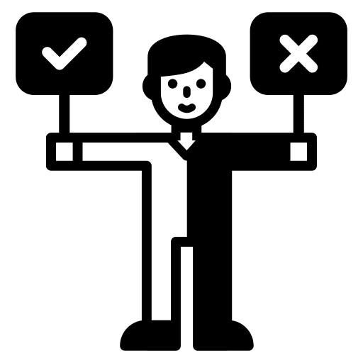 Decision making direction business and finance choose icon