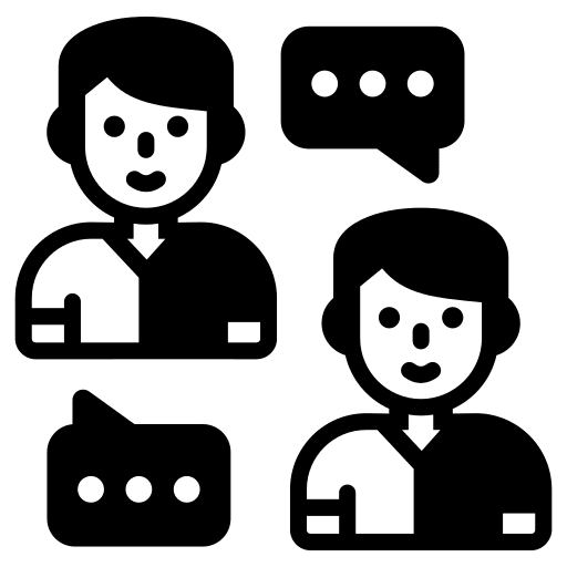 Conversation chat communications intermediary icon