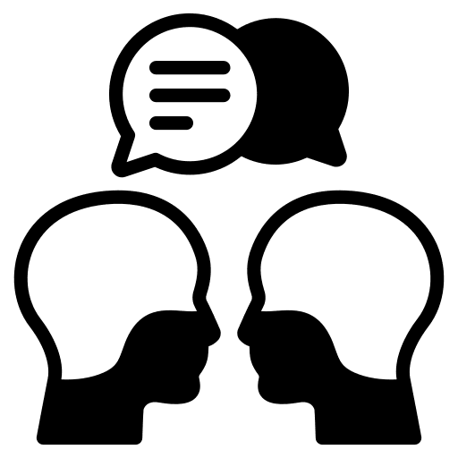 Conversation communications discussion mediation icon