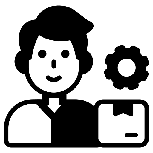Product management logistics delivery shipping and delivery manager icon