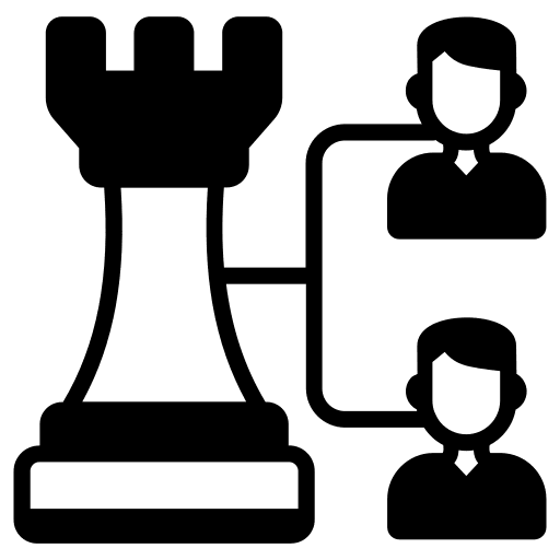 Management service business and finance business strategy icon