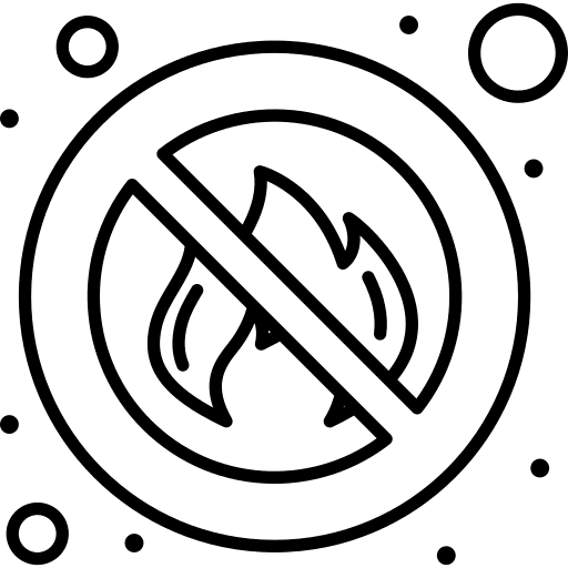 No fire prohibition signaling not allowed icon