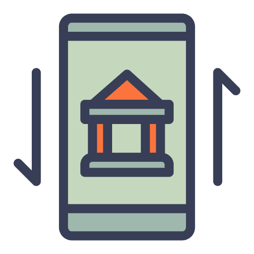 Bank transfer business and finance transaction banking icon Bank transfer business and finance transaction banking icon