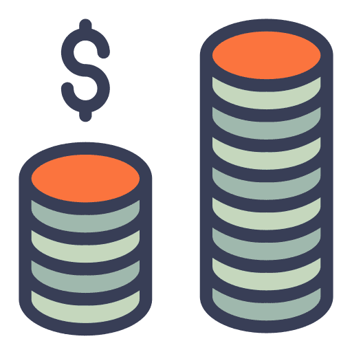 Money currency transip stack coins icon Money currency transip stack coins icon