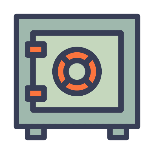 Safe business and finance safe security icon