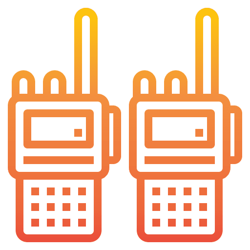 Walkie talkie security transmitter frequency icon