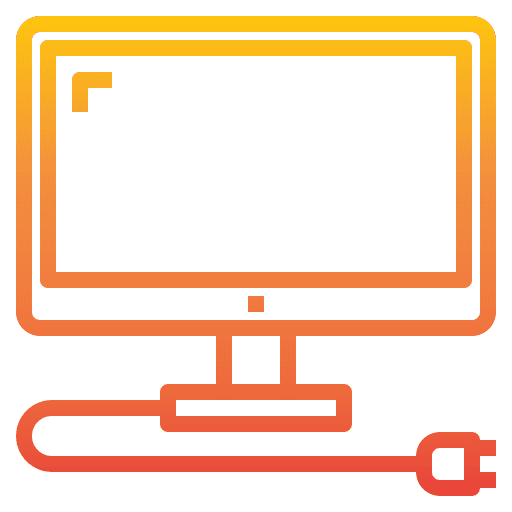 Monitor computer screen technology tv icon Monitor computer screen technology tv icon