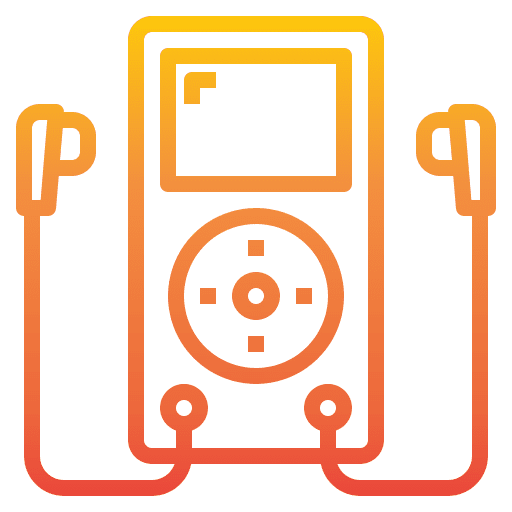 Mp3 player sound earphones electronics icon Mp3 player sound earphones electronics icon