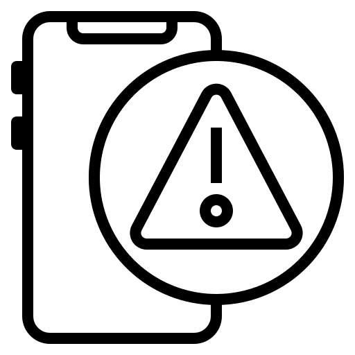 Alert smartphone mobile phone alert icon