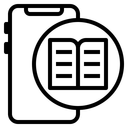 Ebook online education smartphone icon