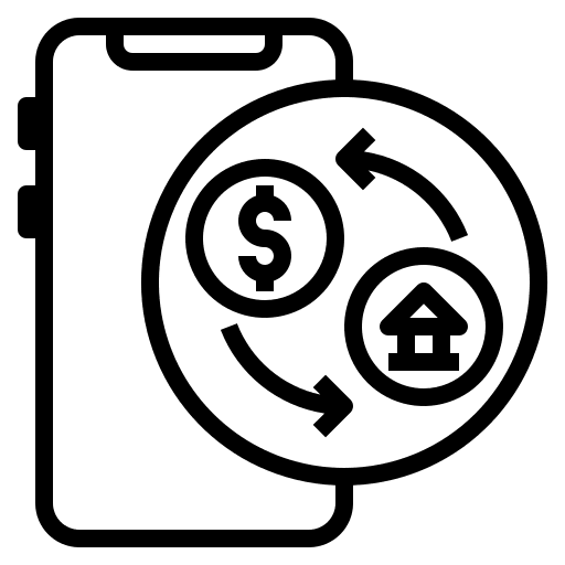 Financial mobile payment transaction online payment icon