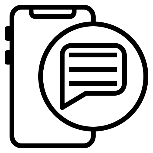Message message smartphone speech bubble icon