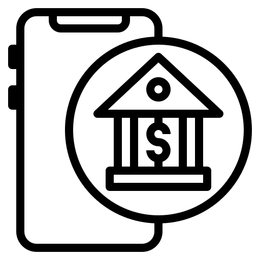Mobile banking digital money smartphone banking icon