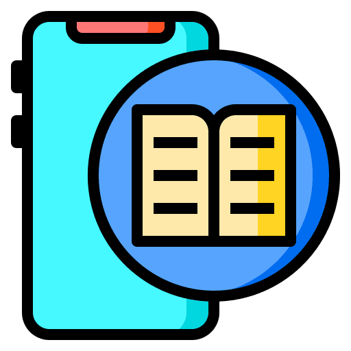 Ebook education mobile phone telephone icon