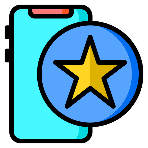 Favorite star smartphone mobile phone icon