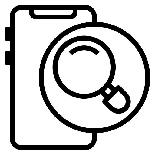 Search smartphone cellphone touch screen icon