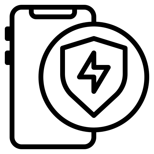 Security protection shield smartphone icon