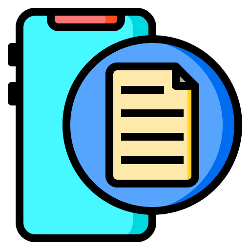 Sheet smartphone mobile paperless icon