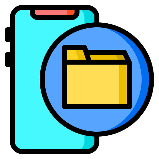 Folder electronic document mobile icon Folder electronic document mobile icon