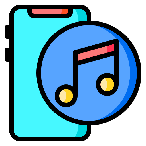 Music audio mobile phone music icon Music audio mobile phone music icon