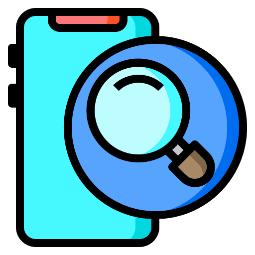 Search smartphone mobile phone technology icon Search smartphone mobile phone technology icon