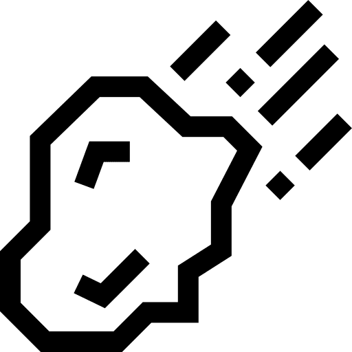 Comet collision comet meteorite icon