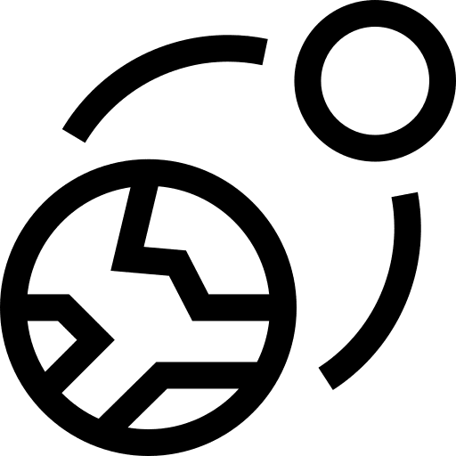 Earth orbit nature education icon