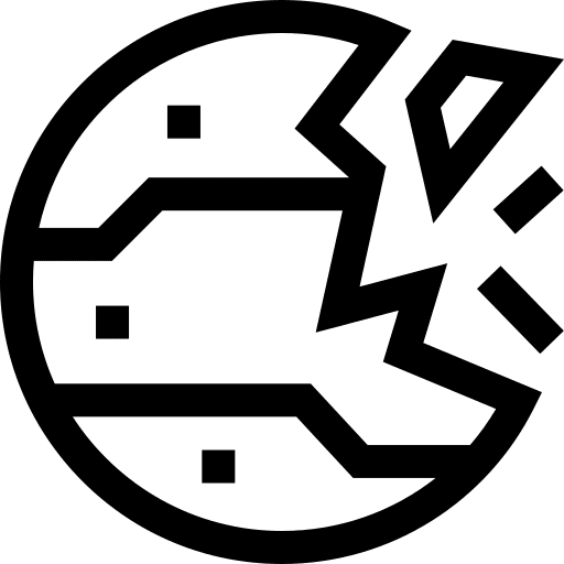 Planet destroyed planet education space icon