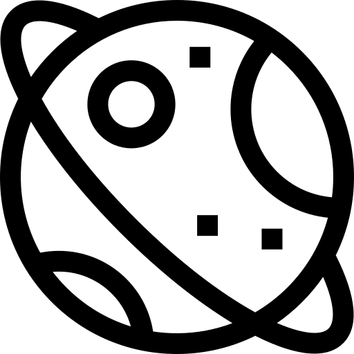 Saturn astronomy solar system nature icon