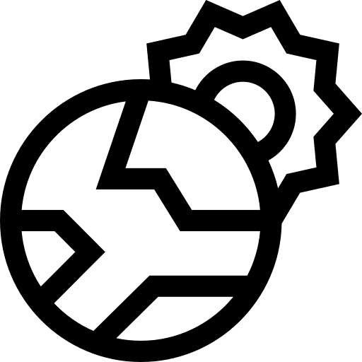 Earth ecology and environment solar system climate change icon