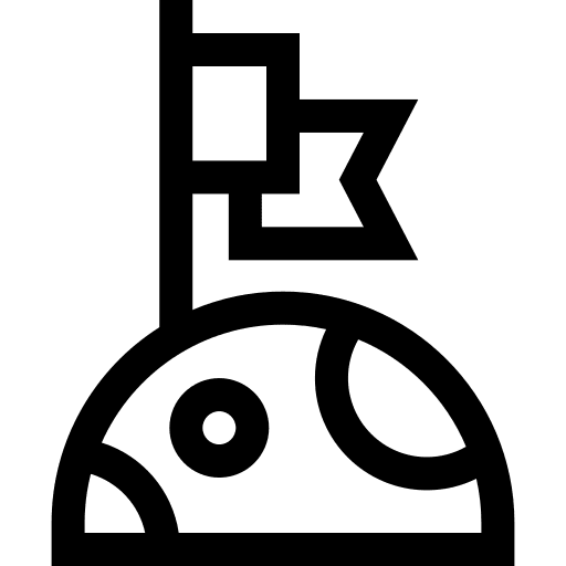 Moon space exploration astronomy explore icon