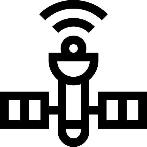 Satellite communications wireless satellite icon