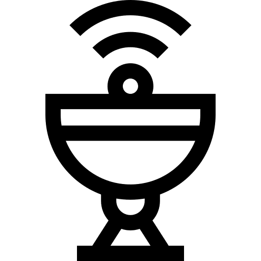 Satellite dish electronics satellite station communications icon