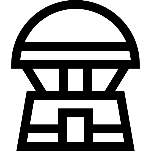 Space capsule vehicle transportation science icon