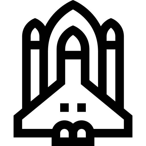 Spaceship space transportation rocket icon