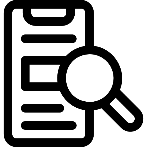 Mobile phone electronics search loupe icon