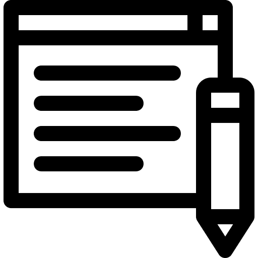 Copywriting browser webpage copywriting icon