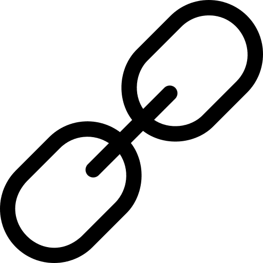 Link chain connection seo and web icon