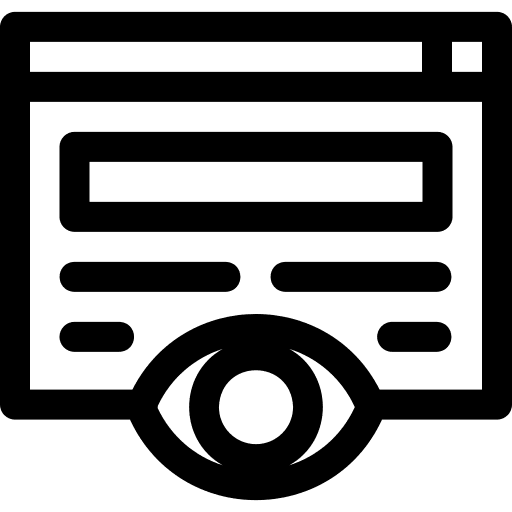 Monitoring privacy browser spying icon