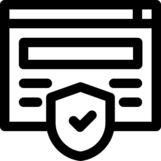 Protection computer shield security icon